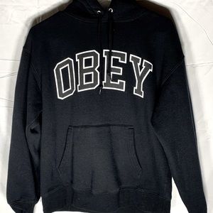 OBEY black womens logo hoodie